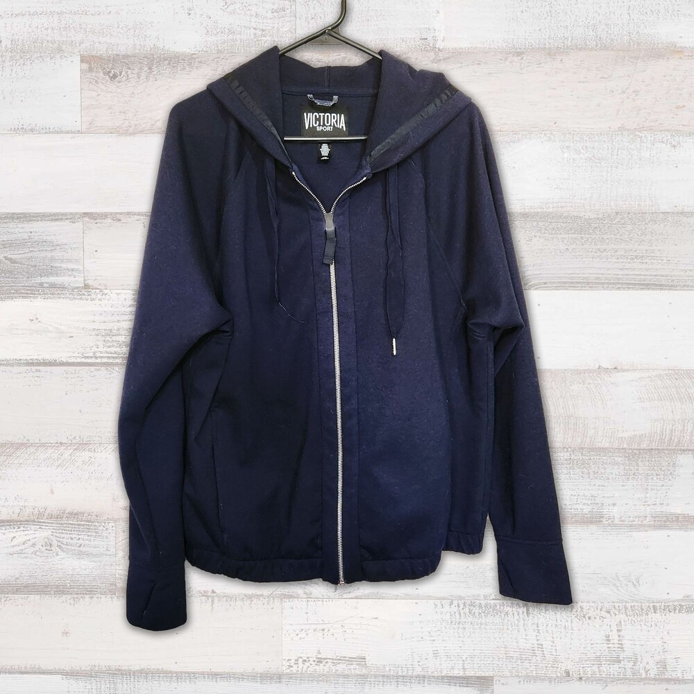 Victoria's Secret Sport Navy Hooded Sweatshirt Size Large